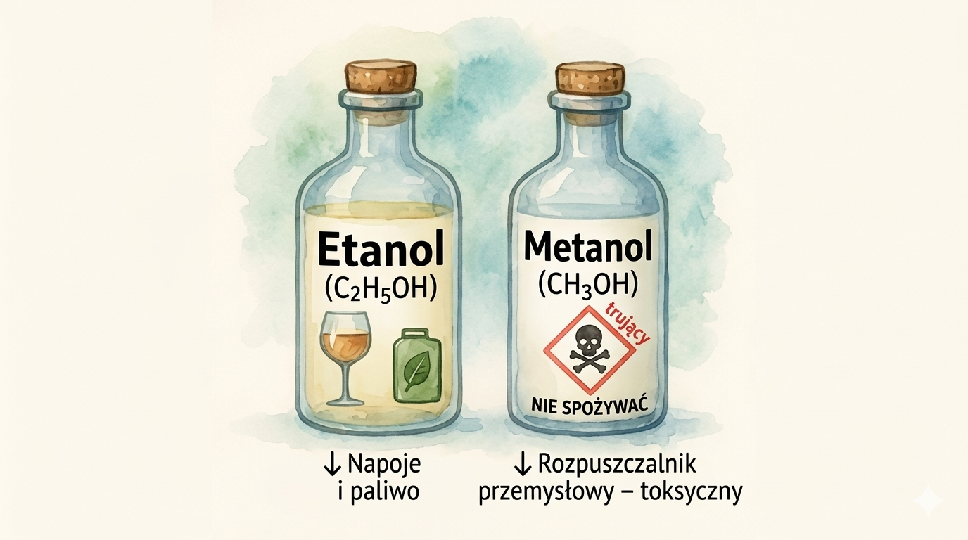 Jak odróżnić metanol od etanolu w bimbrze?